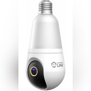 Amcrest Link 4MP Light Bulb WiFi Indoor/Outdoor Camera